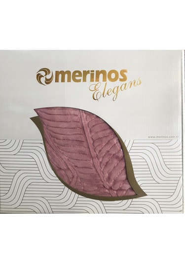 Merinos Elegans Embos Çift Kişilik Battaniye Kutulu 220 X 240 Gül Kurusu