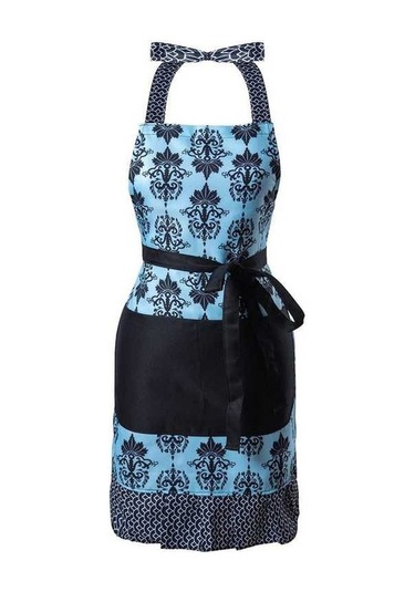 Fastbuy Kadın Kızlar İçin Büyük Cepli Güzel Çiçekli Retro Önlükler Koyu Renk Diğer Modeller Diğer