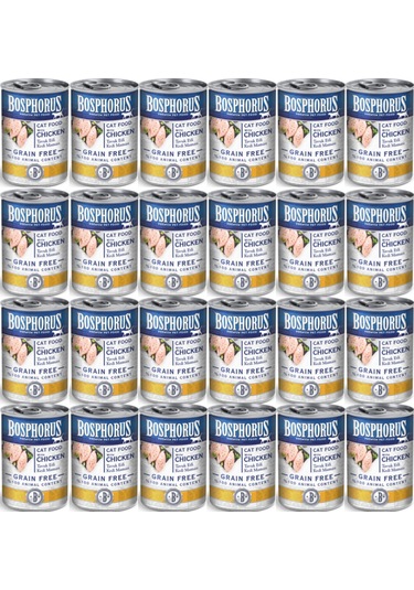 Bosphorus Tavuk Etli Kedi Konserve Maması 48 Adet X 415 Gr Parça Etli