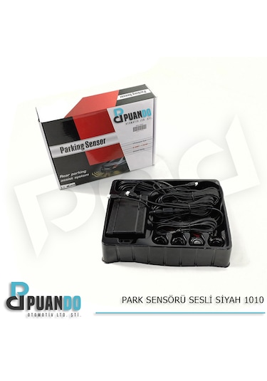 4 Sensörlü Sesli Park Yardım Sistemi - 18mm Minimal Tasarım - Siyah - Su Geçirmez Hassas Algılama