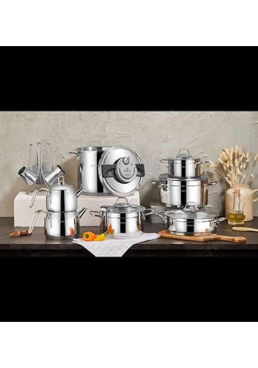 REMETTA ANNA SİLVER 18 PRÇ ÇELİK ÇEYİZ SETİ