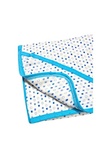 Puanlı Erkek Bebek Penye Battaniye 88x88cm - Standart / Turkuaz Turkuaz