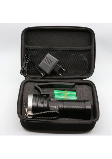 Powerdex 25w Şarjlı Ledli Profesyonel El Feneri 3200lm 3,7vx4 Adet Pil Çok Renkli