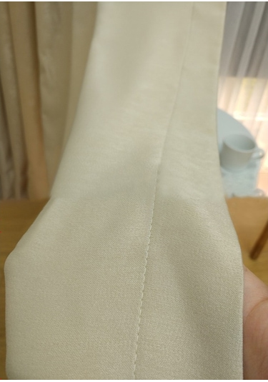 Evdepo Home Bej Düz Renk Soft Fon Perde Tek Kanat Bej