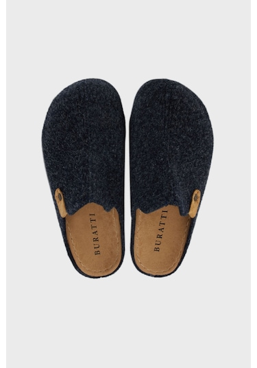 Buratti Keçe Kışlık Ev Erkek Terlik 6711004 Lacivert