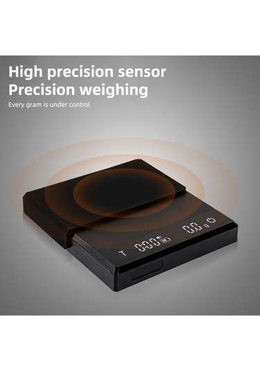 Zamanlayıcılı Mini Kahve Terazisi, 2kg/0,1g Doğru 3 Siyah Diğer