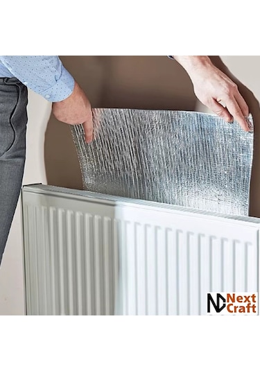 Petek Arkası Isı Yalıtım Levhası 2 Adet 75x50 Cm 5 Mm Kalınlık Kalorifer Radyatör Arkası Folyo