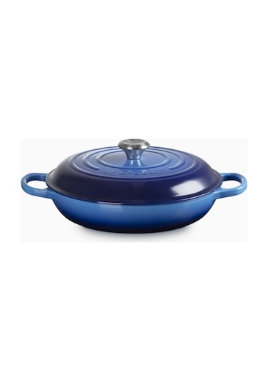 Le Creuset Gourmet Profesyonel Lüks Döküm Tencere Mavi 30 Cm