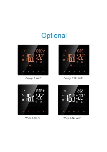 Ranyeek Akıllı Isıtma Termostatı, Haftalık Programlama, Dokunmatik Ekran, Beyaz Arka Işık, Turuncu Tuşlar, Su Isıtması Uyumlu