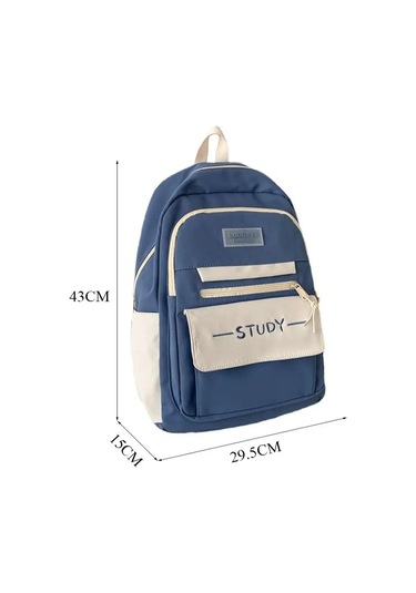 Naylon Büyük Kapasiteli Sırt Çantası Genç Erkek Kız Saf Renk Çok Renkli