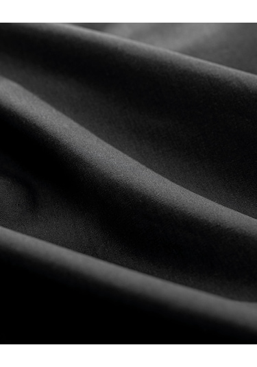 Manon Tek Kişilik Plus %100 Pamuk Ranforce Lastikli Çarşaf - Siyah Siyah