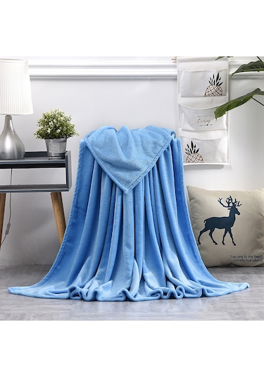 Symbee Mavi 70x100cm 165g Kuru Yünlü Ev Kullanıma Uygun Konforlu Pratik Yoga Battaniyesi - Kaliteli Ve Dayanıklı Diğer