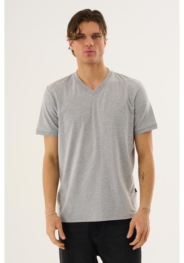 Alexander Gardi V Yaka Basic T-shirt Gri