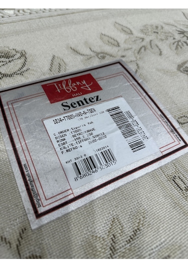 Tiffany Halı Sentez 7005 AV 150x230 Krem Kahve 4 M2 İnce Halı