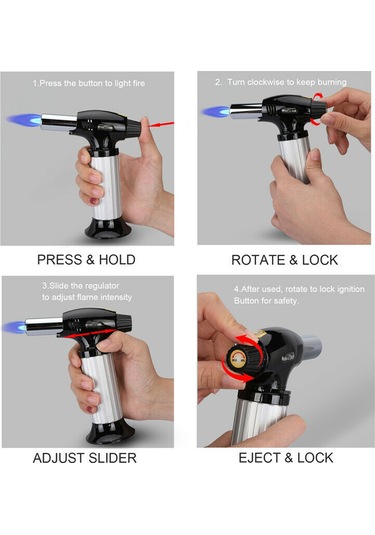 Samdoo Alüminyum Alloy Isı Torchu - 1300 C Ateş Regülatörlü, Ergonomik Tasarım, Ev Ve Dış Mekan Bbq, Pişirme, Lehimleme Çok Renkli