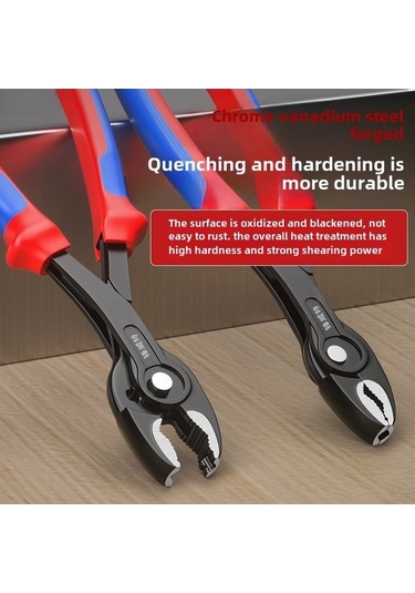 Tongxida 8 Çok Fonksiyonlu Kayar Vida Çıkarıcı, Paslanmaz Çivi Çekici, Açılabilir Balık Pense Plastik Kaplı