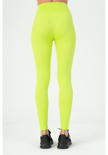 Maraton Active Slimfit Kadın Koşu Neon Yeşil Tayt 812093 Neon Yeşil