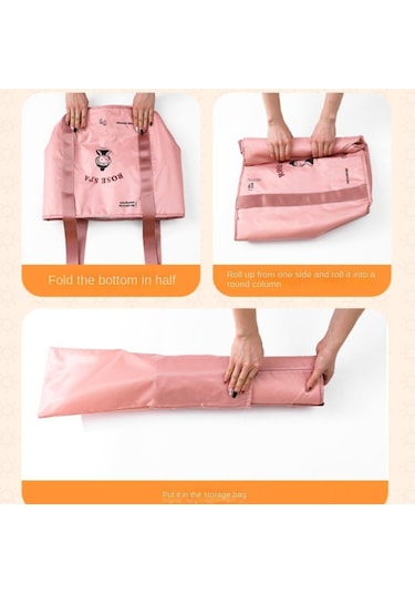 Vkemall Katlanabilir Ayak Banyo Küveti - Pembe, 5 Katmanlı Yalıtım, Sızdırmaz, Pratik Ve Çok Amaçlı Kullanım Pembe