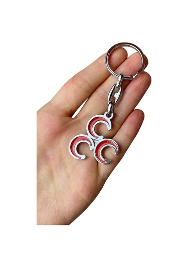 Kırmızı Üç Hilal Mhp Anahtarlık