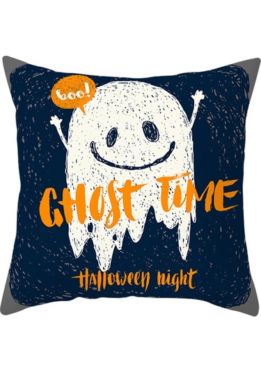 Suofeng Halloween Dekoratif Yastık Kılıfı - Kabak Desenli Şeftali Derisi Kadife - Koltuk, Ev, Kahve Dükkanı - 45x45cm Yastık İçi Hariç Tpr184-28 Diğer