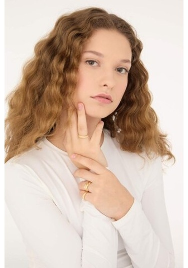 Defacto Kadın 4lü Mat Gold Yüzük E1311axnsgd1 Altın