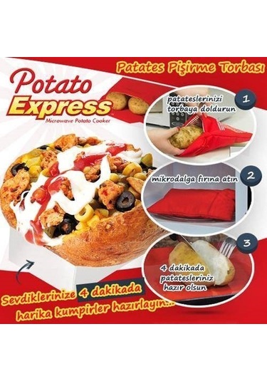 Patates Pişirme Fırın Torbası Kumpir Pişirme Aparatı Torbası