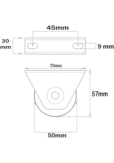 Aletçantam 50mm Bilyalı Rulmanlı Kepli Makara Sürgülü Kapı Ray Tekeri