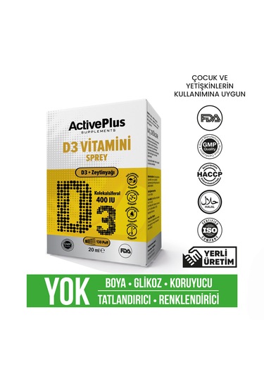Active Plus D3 400 Iu Oral Spray