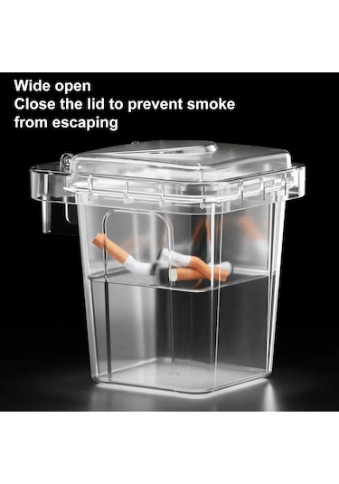 Hombey Duvar Kurulu Sigara Kömürü Kutusu - Siyah Abs Ve Paslanmaz Çelik Materyal Siyah