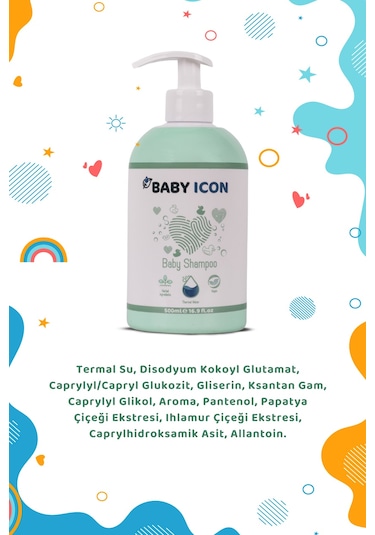 Baby Icon Organik Vegan Saç Ve Vücut Bebek Şampuanı