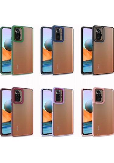Xiaomi Redmi Note 10 Pro Kılıf Zore Flora Kapak Mavi