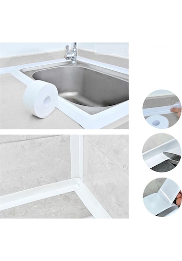 2'Li Su Sızdırmaz Banyo Mutfak Lavabo Küvet Izolasyon Şerit Bant