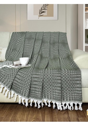 Battaniye Pamuk Riona 180x200 Cm Yeşil