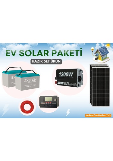 Bahçe Yayla Karavan Villa Bağ İçin Güneş Enerji Paketi
