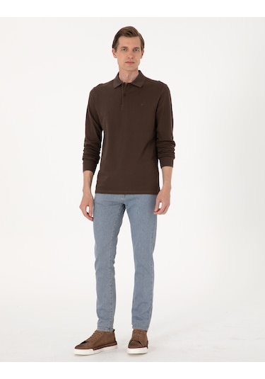 Pierre Cardin Erkek Koyu Kahverengi Sweatshirt 50314048-vr084 Koyu Kahverengi