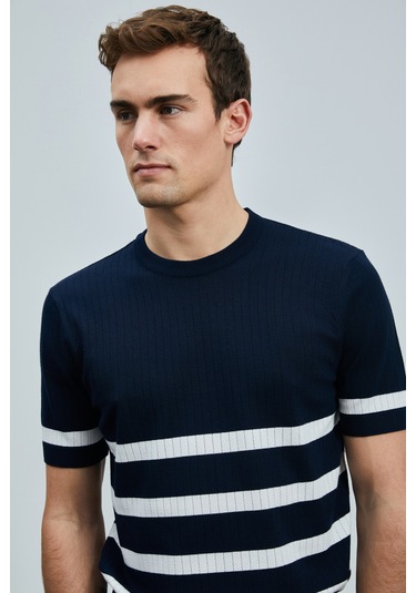 Lufian Tıger Erkek Modal Karışımlı Kazak Lacivert Lacivert 111090121100200 Lacivert