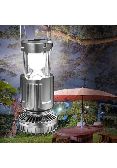 Bloomnest Taşınabilir Güneş Enerjili Kamp Çadırı Fanı Ve Feneri, Kasırga Acil Durum Kiti Asorti Çok Renkli