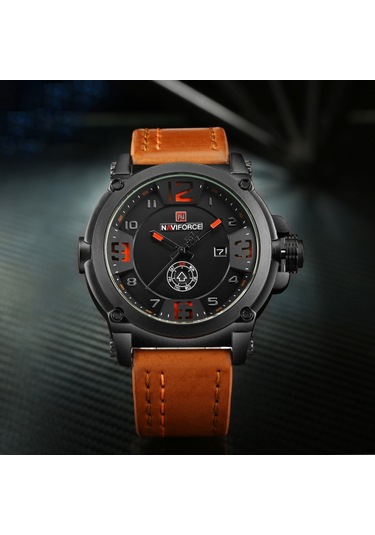 Erkek Saat Kuvars Hareketi Tarih Hafta Göstergesi İş Rahat Kol Saati Turuncu Diğer