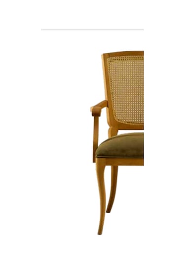 Bengimobilya Sandalye Zus011 Hasır Sırt Model Tam Kolçak Aslan Ayak Baby Face