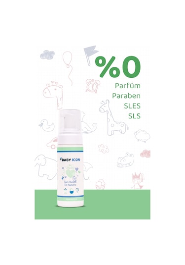 Baby Icon Organik Vegan Yenidoğan Köpük Şampuan