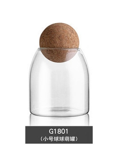 Youtek Cam Depolama Kavanozu 500ml - Kurşunsuz Cam, Yumuşak Mantar Keçiği Kapak, Şeffaf Dairesel, Çay-bitki-atıştırmalık Saklama, Taze Koruma Diğer