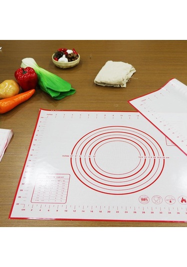 Kırmızı Mutfak Silikon Pişirme  Astar 40x30cm