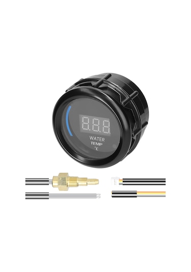 Singree 52mm Araç Sıcaklık Göstergesi - Alarmlı Lcd Ekran, 20-120 C Ölçüm