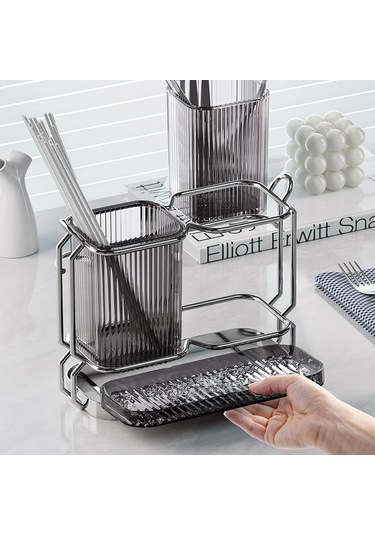 Liangmei Lüks Duvara Monte Yemek Çubukları Tutucu - Mutfak İçin -