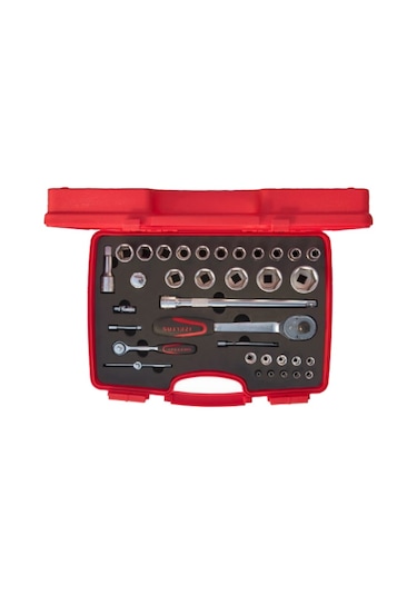 İzeltaş 1113 Lokma Anahtar Takımı 1/2-1/4" Altı Köşe 35 Parça - 1113001038