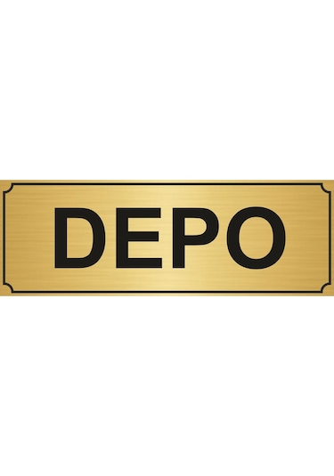 Depo Yönlendirme Levhası 5Cmx20Cm Altın Renk Metal