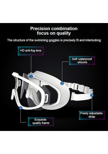 Artfulabode Yüzme Sones Siyah Sıvı Silikon Rahat Önleyici Kaplama Hd Gümüş Gözlüğü Elektroliz Buğu Wf Çok Renkli