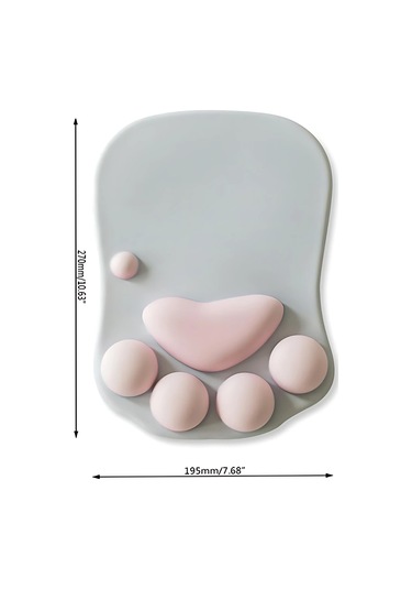 Yeni 1 Adet Stonego Silikon 3d Kedi Pençe Bilek Mouse Pad