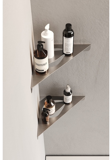 Zift Unique Paslanmaz Çelik Banyo Köşeliği Duş Rafı Paslanmaz Çelik