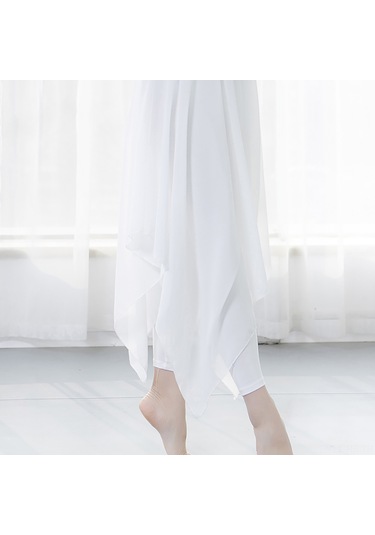 Reedark Nefes Alabilen Ve Nem Emici 2'li Kombinasyonlu Kadın Dans Etek Pantolon - Yoga Ve Performans İçin İdeal Beyaz